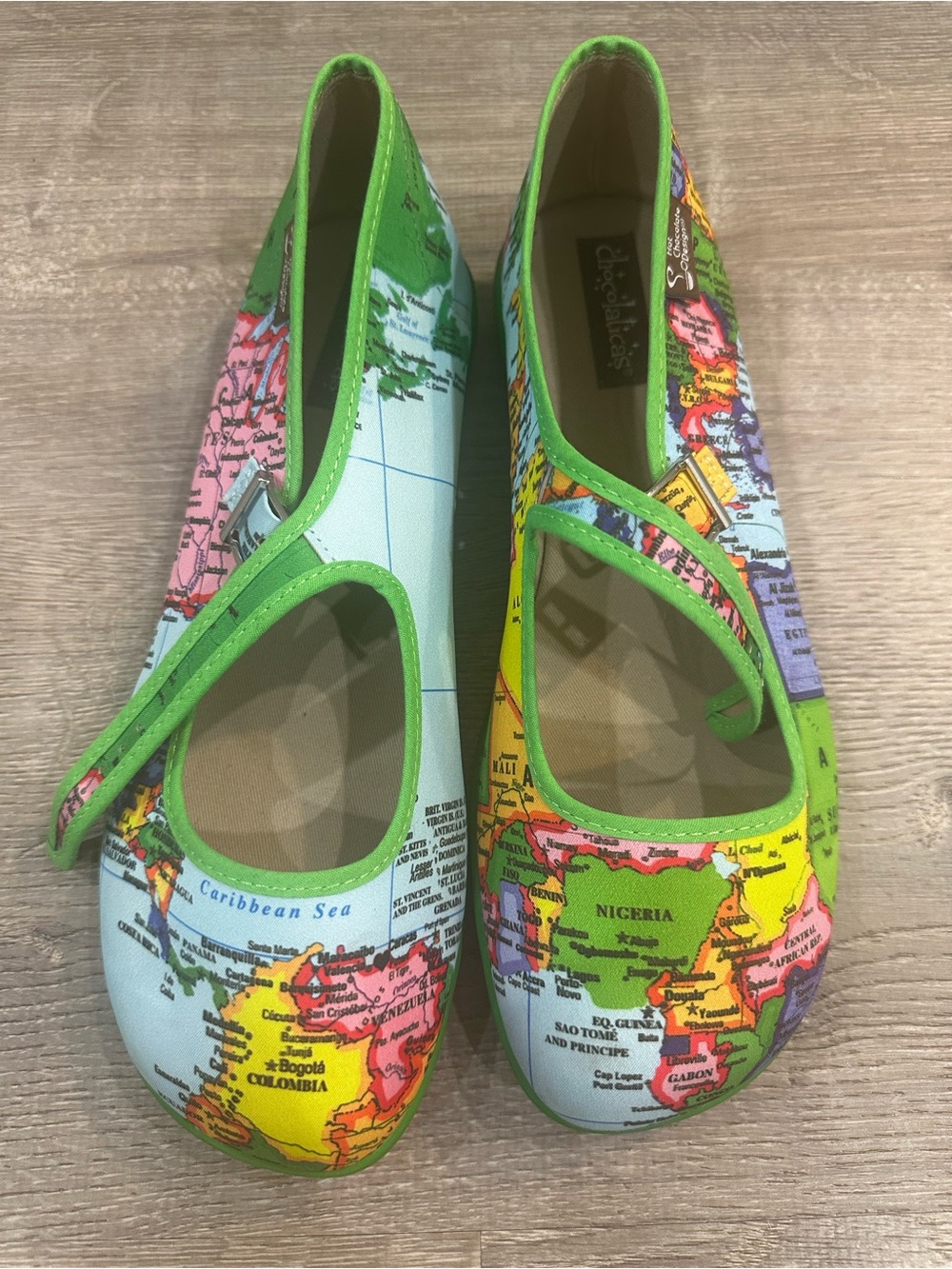 Hot Chocolate world map Maryjanes